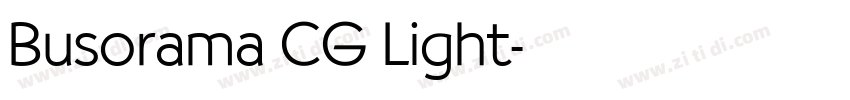 Busorama CG Light字体转换